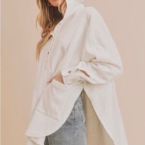 Cream Hooded Pullover